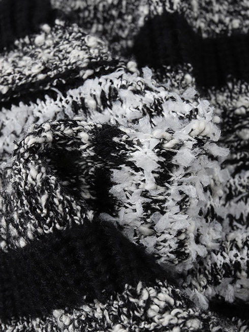 Autumn Winter New Fashion Linear Pattern Yarn Midi Knit Dress for Women