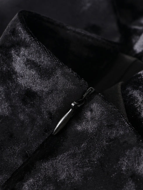 Luxury 100% Acetate Diamond-Velvet Skirt for Women — Bias-Cut Draped Fishtail French-Style Midi Skirt