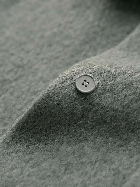 Old Money Style Tweed Wool Coat – High-End Lapel Shirt Top for Autumn/Winter