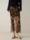 High-Waist Silk Leopard Print Midi Skirt – Lined for Comfort and Elegance