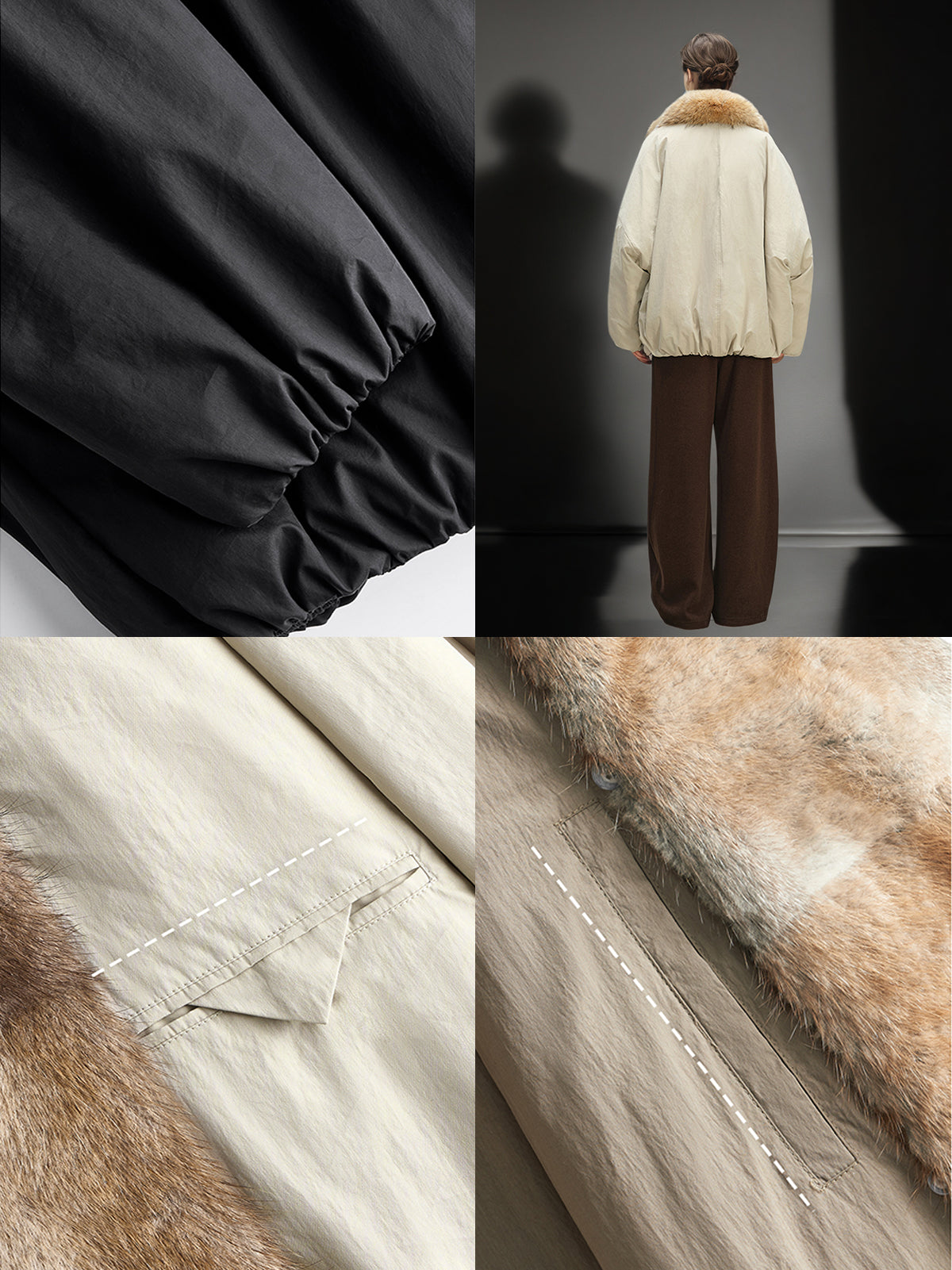 Hungarian White Goose Down Parka with Detachable Fur Trim (Raccoon/Fox) – Snow Mountain Style Winter Coat