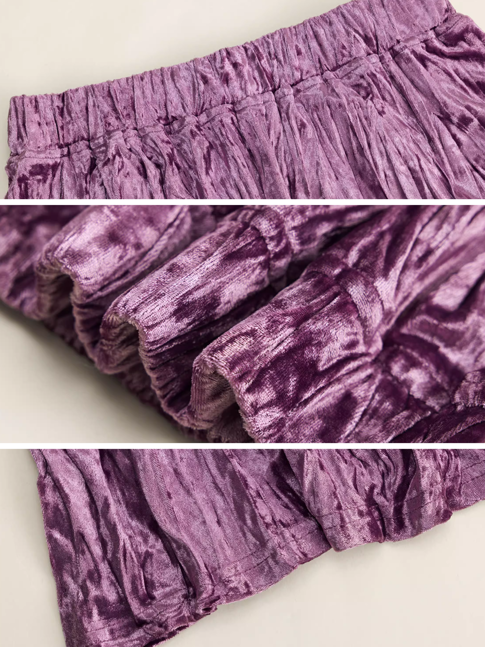 Champagne Velvet Pleated Skirt for Women — High-Waist Long A-Line Winter Skirt