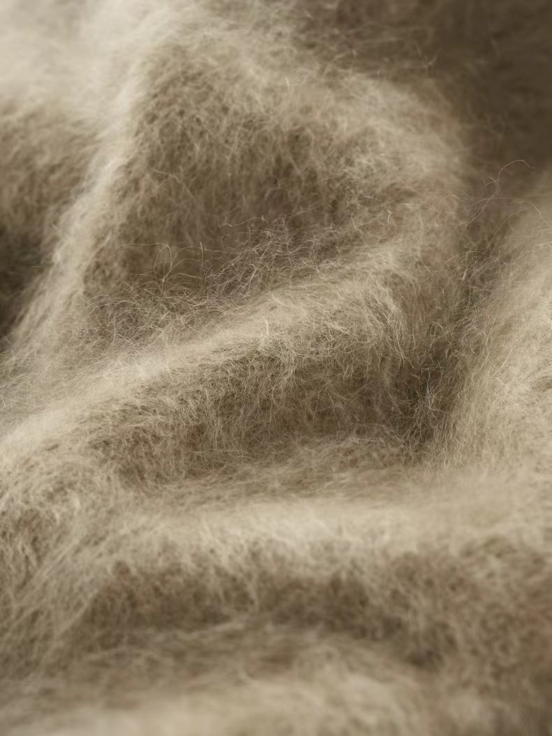 Luxury Dyed Cashmere Brushed Knit Sweater | French Sailor Collar Wool Pullover for Women