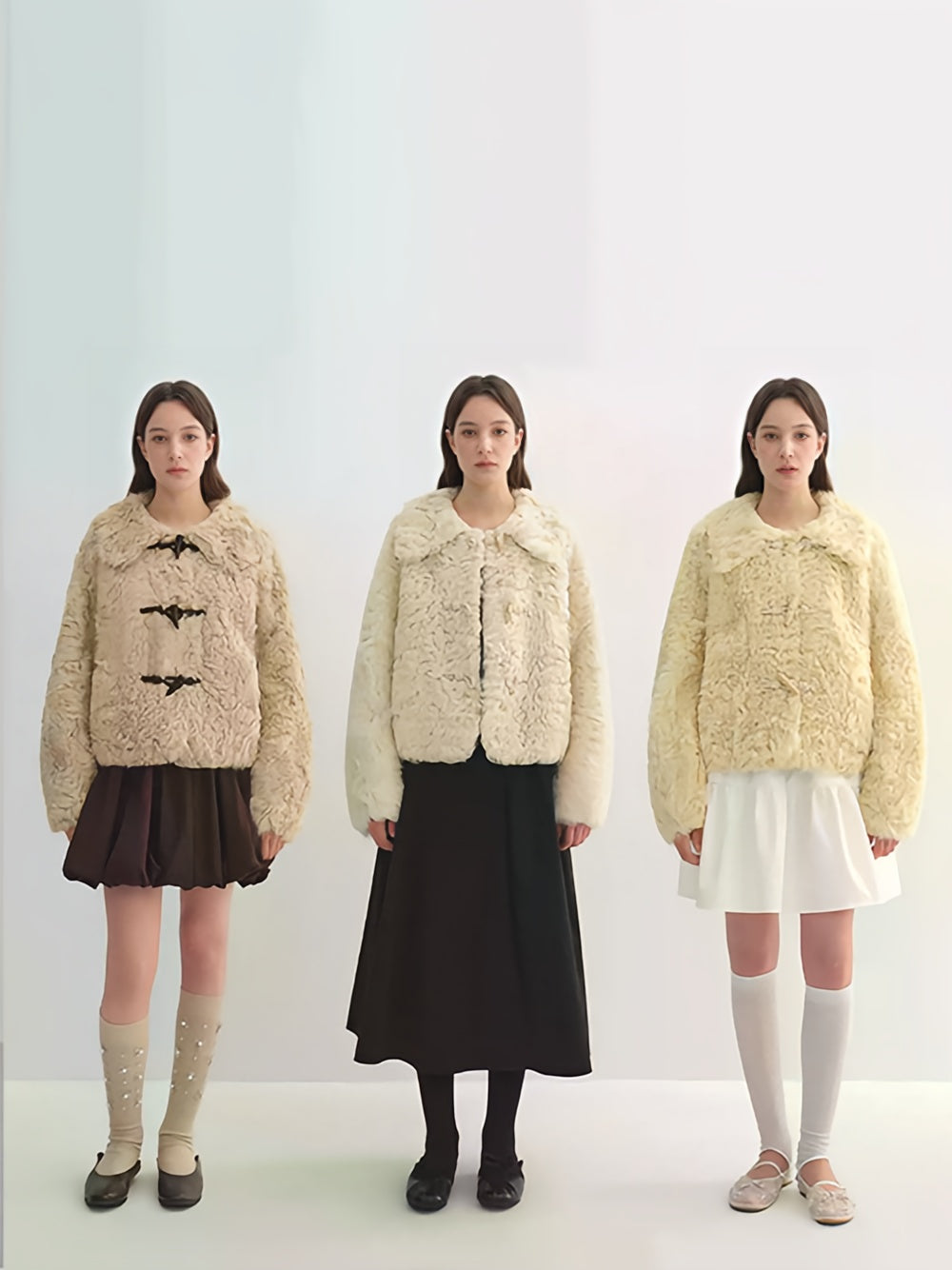 Women’s Short Shearling Jacket — Curly Wool Fleece, Warm Cozy Lambswool Coat