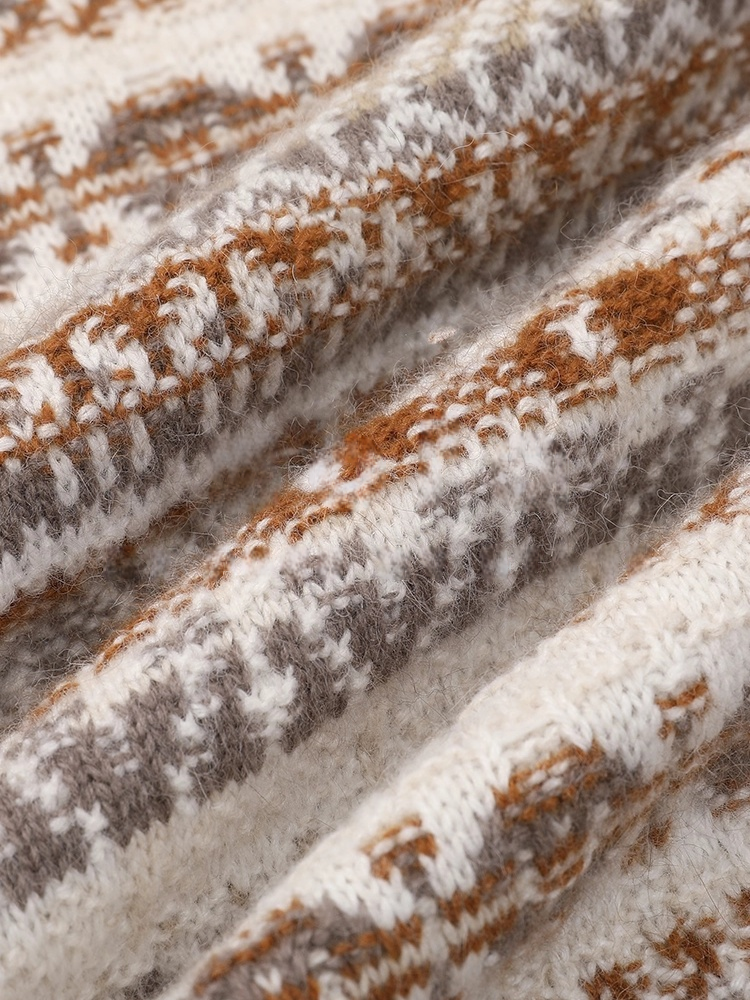 Vintage Fair Isle Sweater – Soft & Cozy Knit Jacquard Wool Pullover for Women