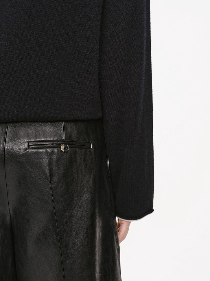 Women’s Wool Layered-Look Sweater | Soft Faux-Two-Piece Knit Top