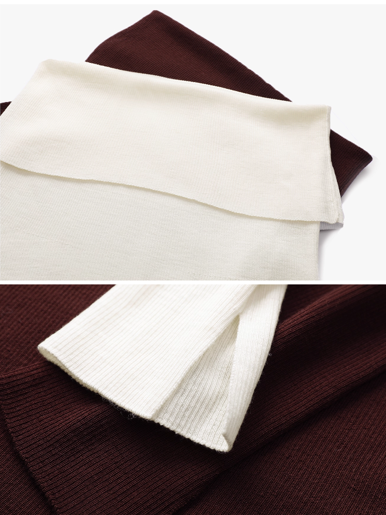 Pure Wool Fine-Rib Off-Shoulder Drape Neck Knit Top for Women – Elegant Spring/Fall Sweater