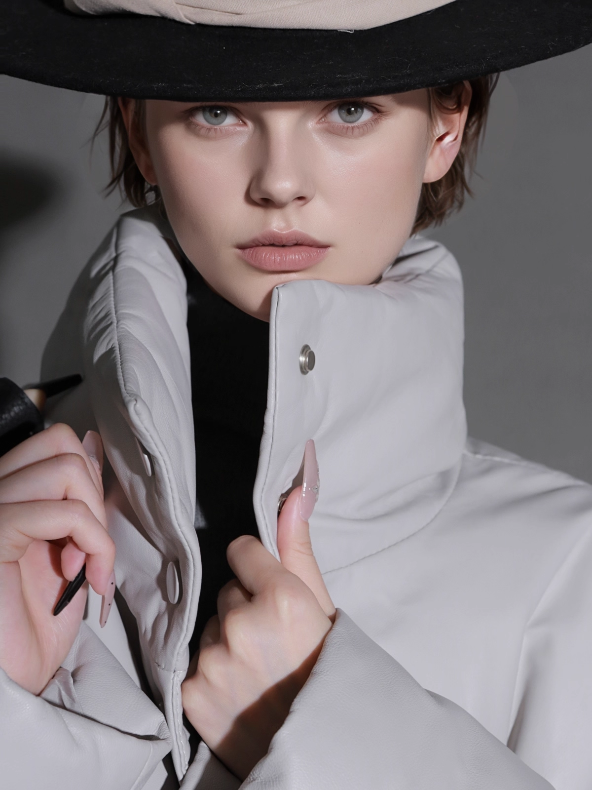 Women’s Genuine Sheepskin Down Jacket | Stand Collar White Goose Down Leather Coat for Fall and Winter