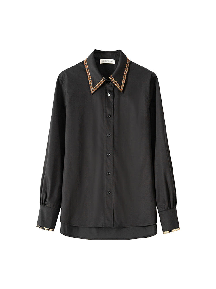 Original Nomad Series – Custom High-Density Stretch Satin Multi-Pattern Embroidered Versatile Shirt