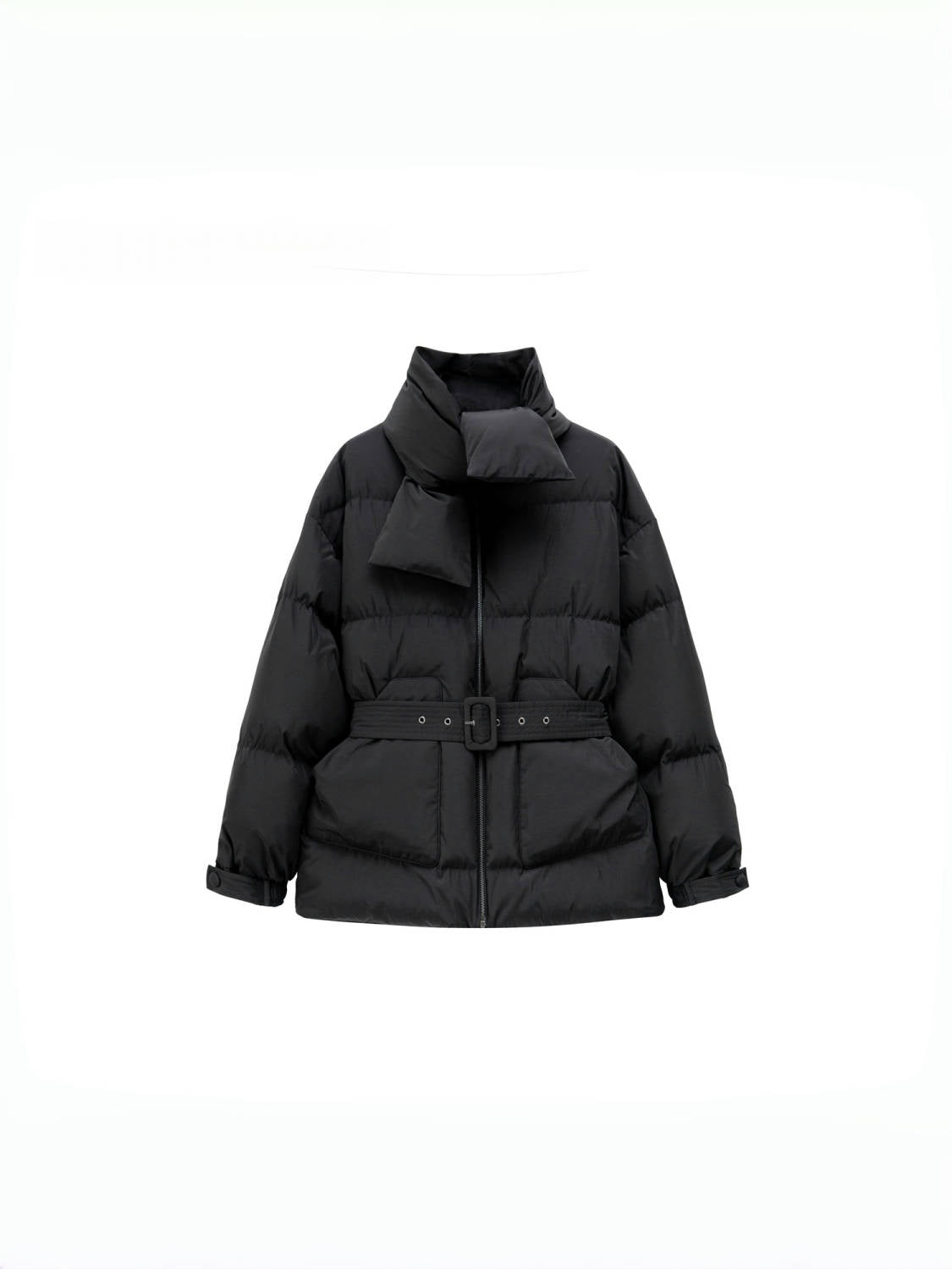 White Duck Down Oversized Puffer Jacket | Women's Quilted Autumn/Winter Classic Loose Fit