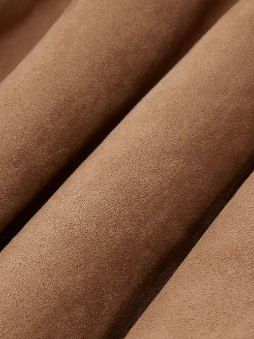 Reversible Moto Jacket for Women — Short Teddy Coat with New Zealand Sheepskin Shearling, Color-Block Suede & Premium PU Leather