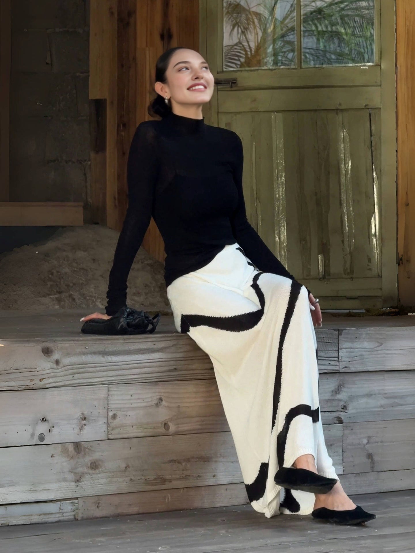 Artistic Chic Midi Skirt for Women | Fall Collection, Luxe and High-End Long Skirt