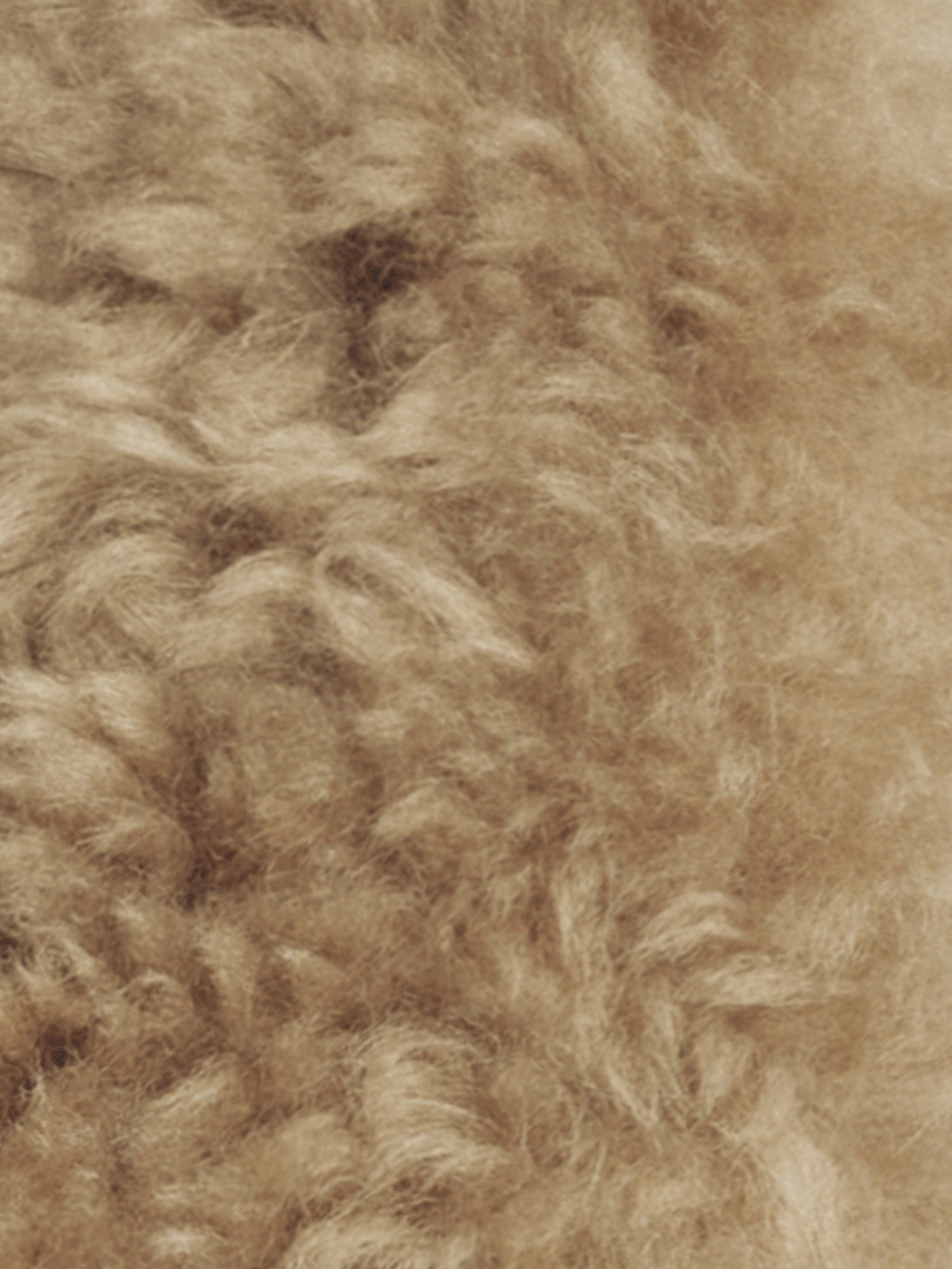 Detachable Wool-Collar Herringbone Sheepskin Parka – Camel-Wool Filled Winter Coat for Women