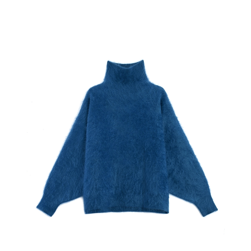 Heavyweight Brushed High-Neck Sweater for Women | Plush Fleece-Like Texture Winter Knit Pullover