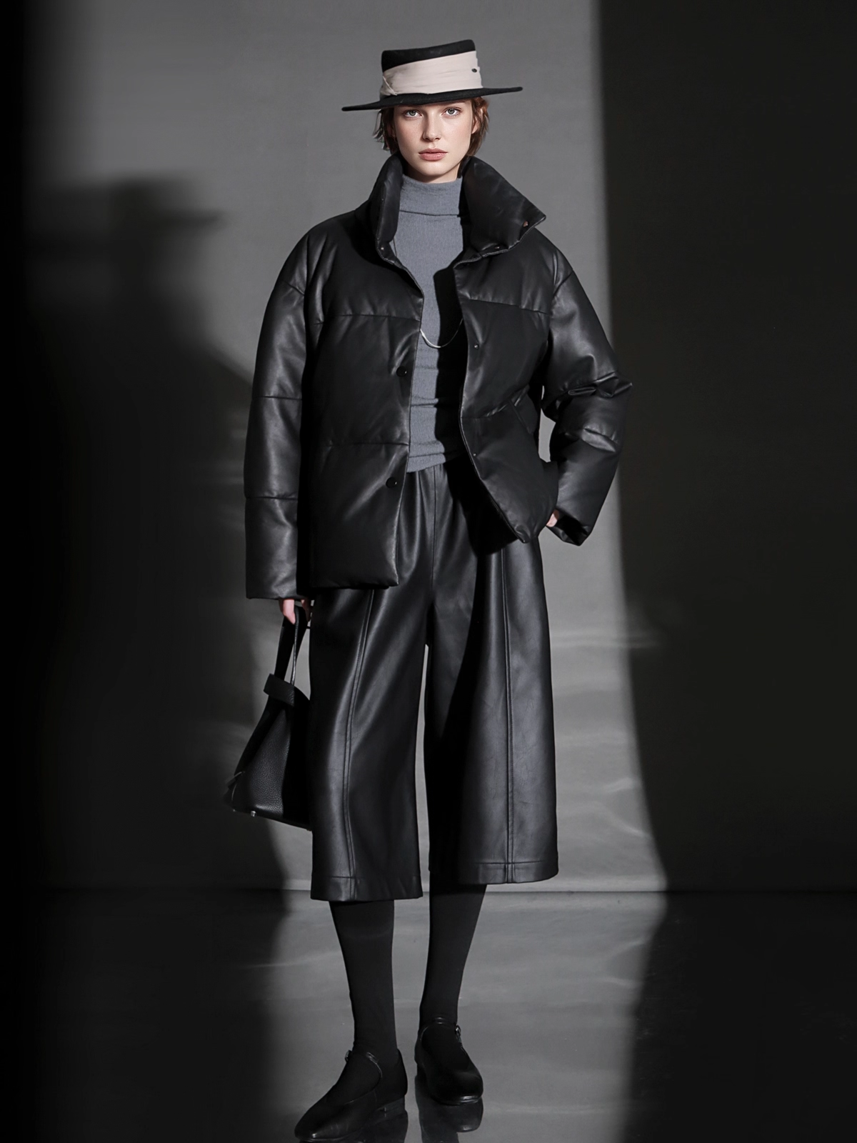 Women’s Genuine Sheepskin Down Jacket | Stand Collar White Goose Down Leather Coat for Fall and Winter