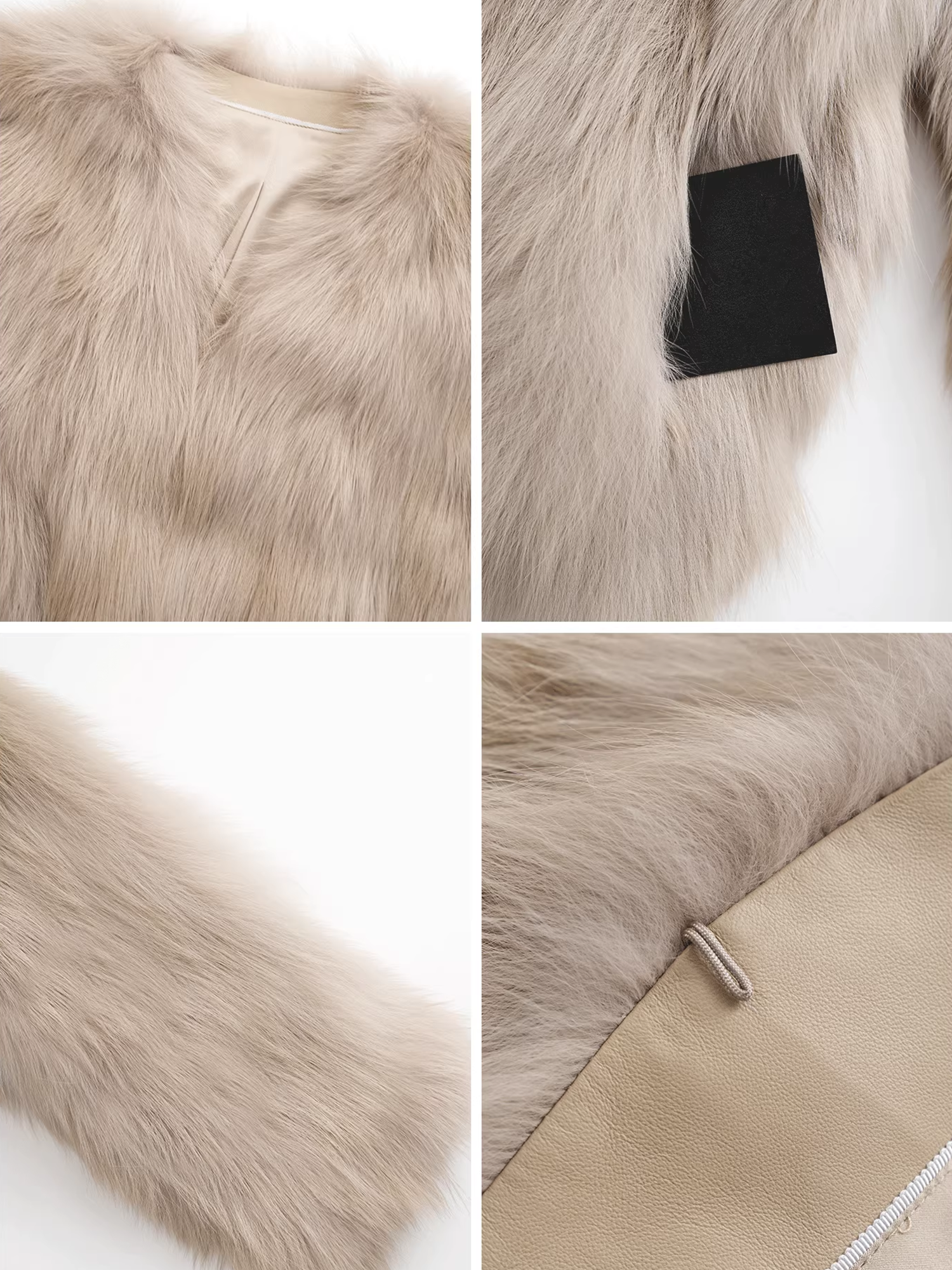 Women’s  Fox Fur Jacket | Slim Fit Short Winter Coat Inspired by Finnish Design