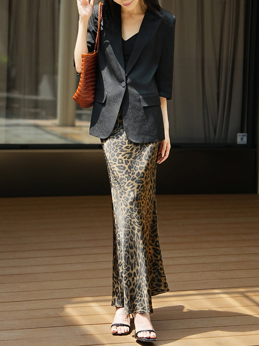 Textured Acetate Relaxed Tailored Blazer