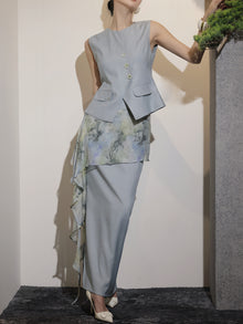 Crystal-Embellished Blazer and Flared Pants Set – Made to Measure