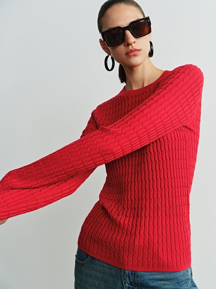 Pure Wool Cable Knit Sweater Set – Autumn Winter Short Cardigan + Pullover (Sold Separately)