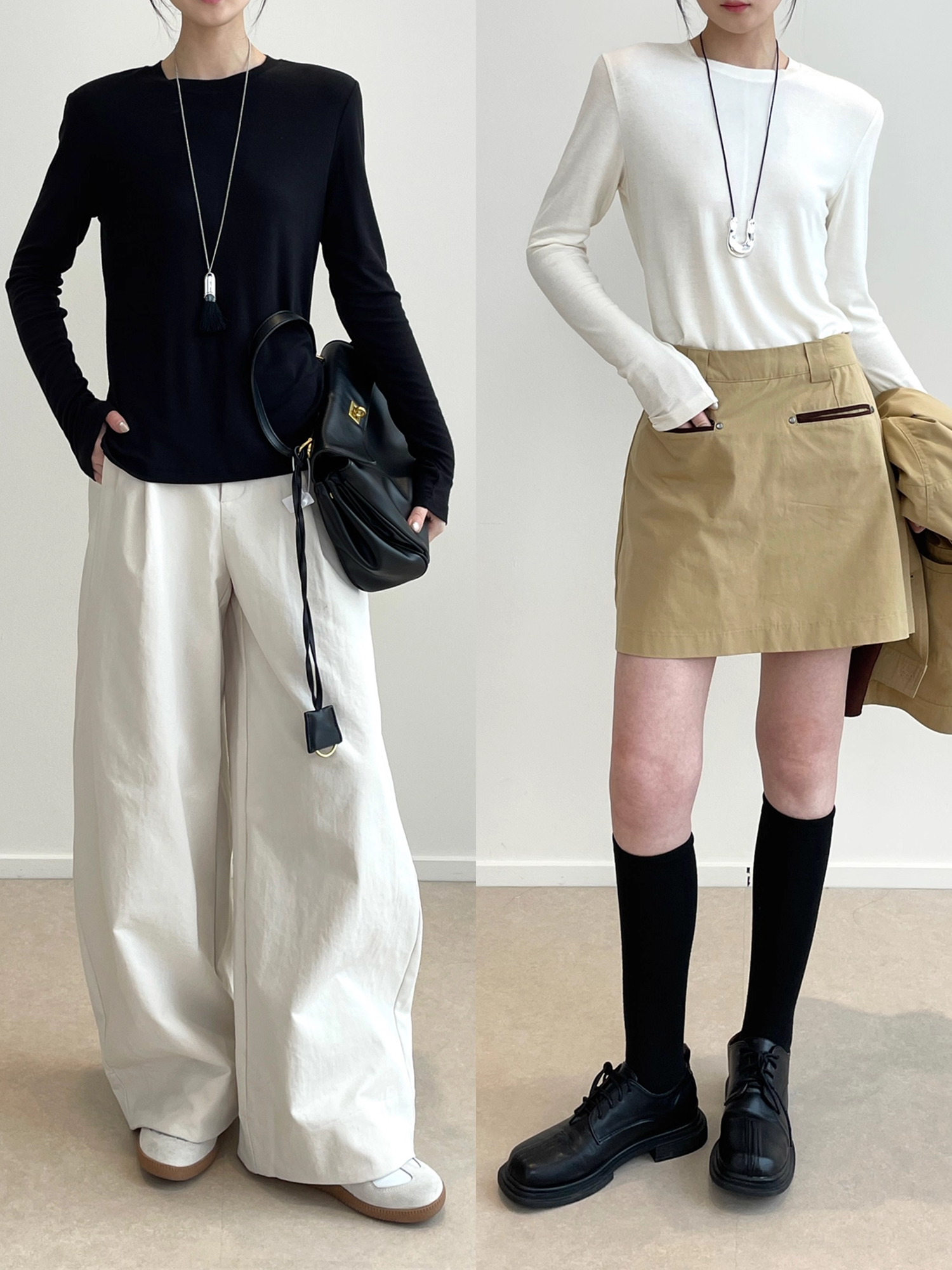 Silk Cashmere Thermal Long Sleeve T-Shirt for Women | Ultra-Soft Japanese IFACE Yarn Base Layer Top