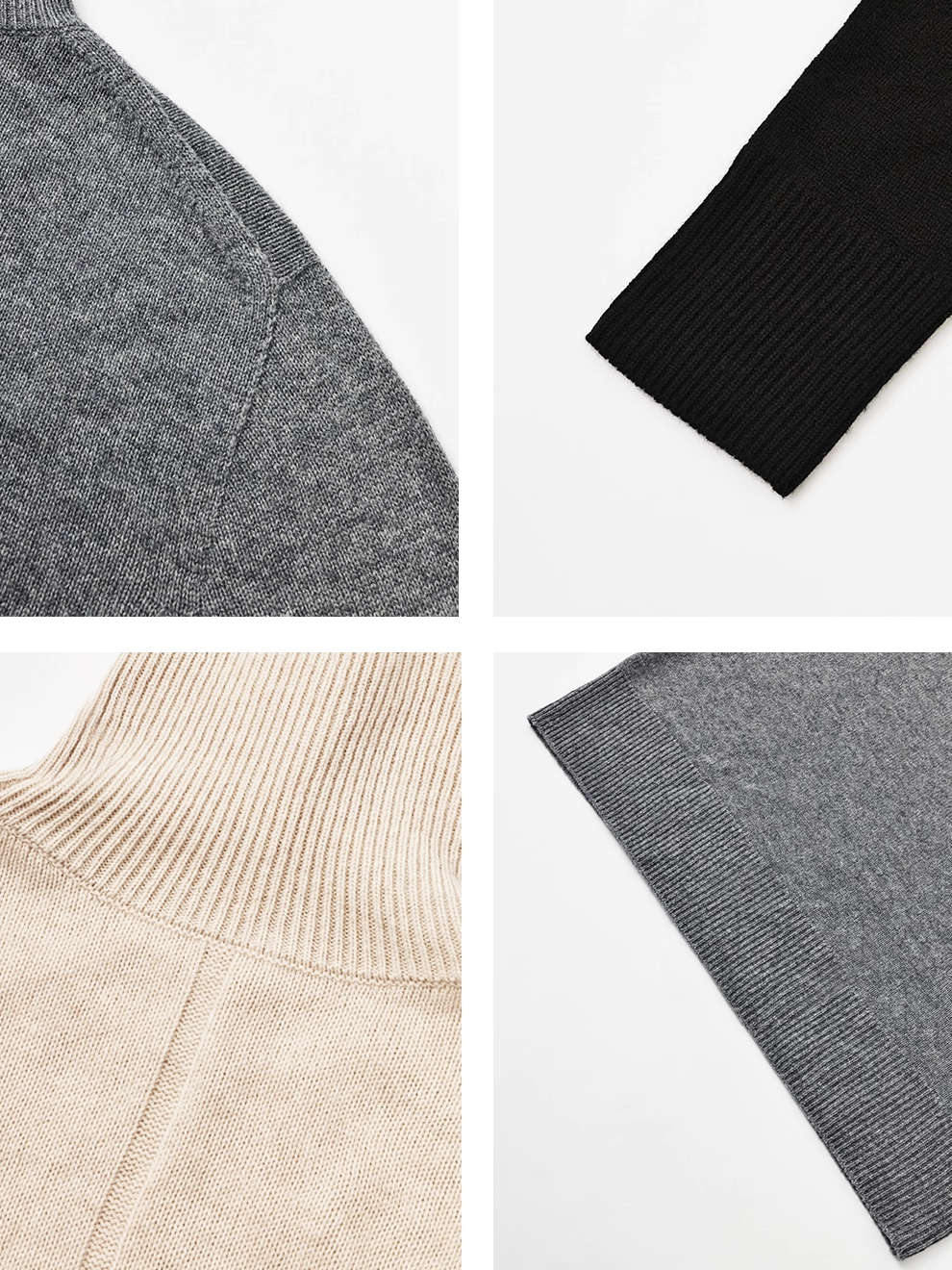 Soft, Lightweight Seamless Wool Turtleneck Mid-Length Sweater | Relaxed ROW-Inspired Oversized Knit