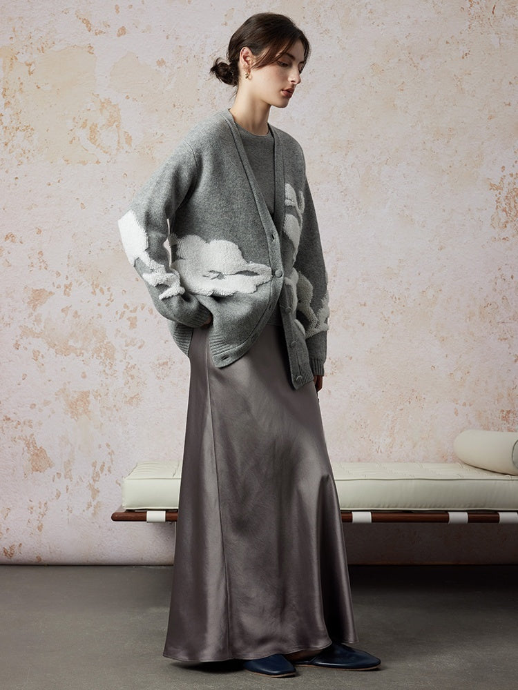 Designer Niche Wool Pullover | Loose-Fit Minimalist Sweater with Lazy Chic Style