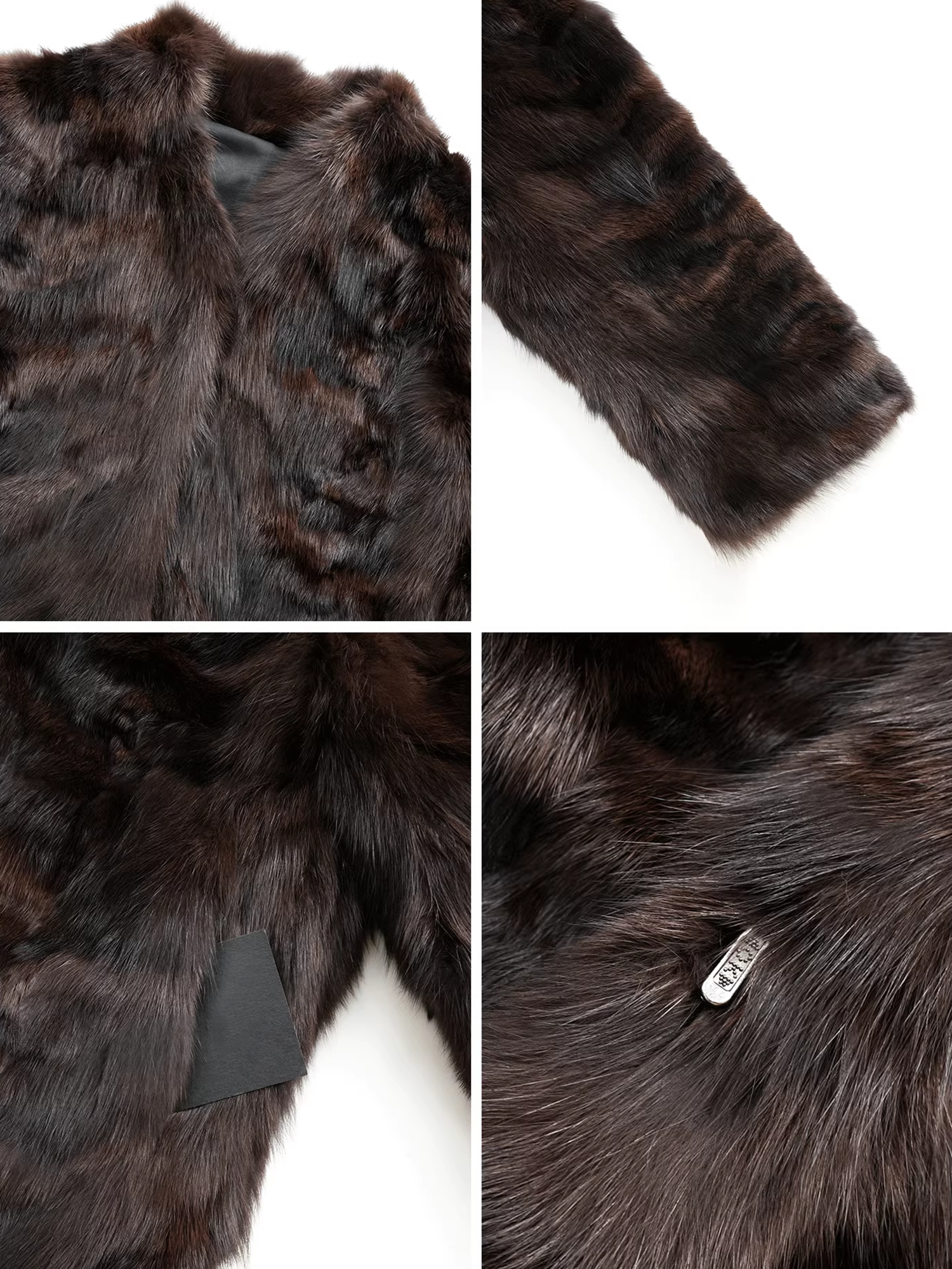 Women’s Short  Mink Fur Coat with Turn-Down Collar | Elegant Winter Jacket