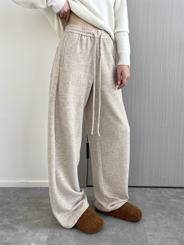 Thick Fleece-Lined Lounge Pants for Women | Soft Draped Plush Sweatpants with Warm and Skin-Friendly Fabric