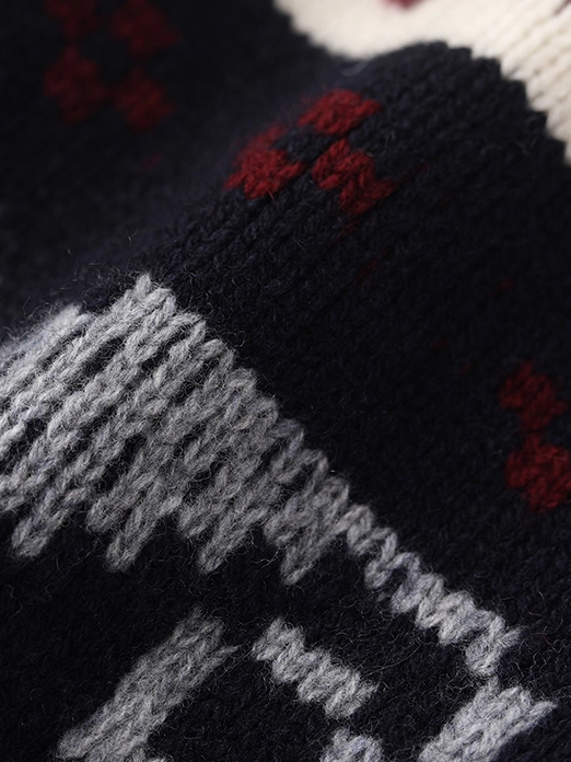 100% Wool Vintage Knit Cardigan for Women — Cozy Autumn Winter Sweater