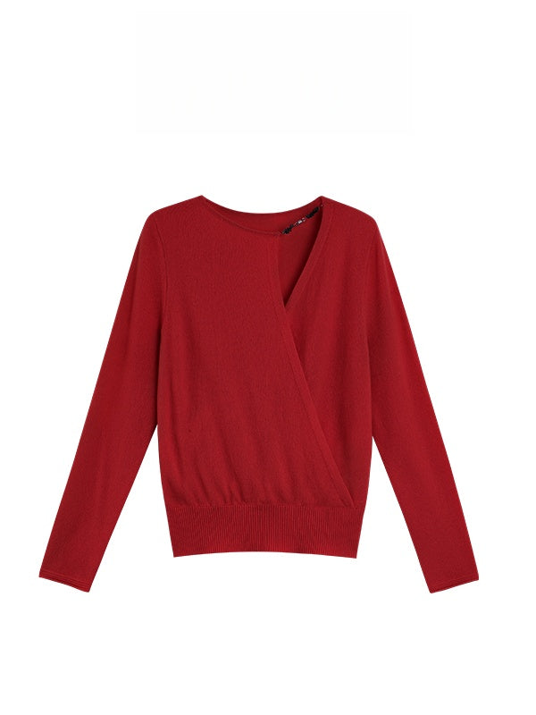 Elegant Cloud-Texture Merino Wool Sweater – Black Onyx Knit Pullover for Women