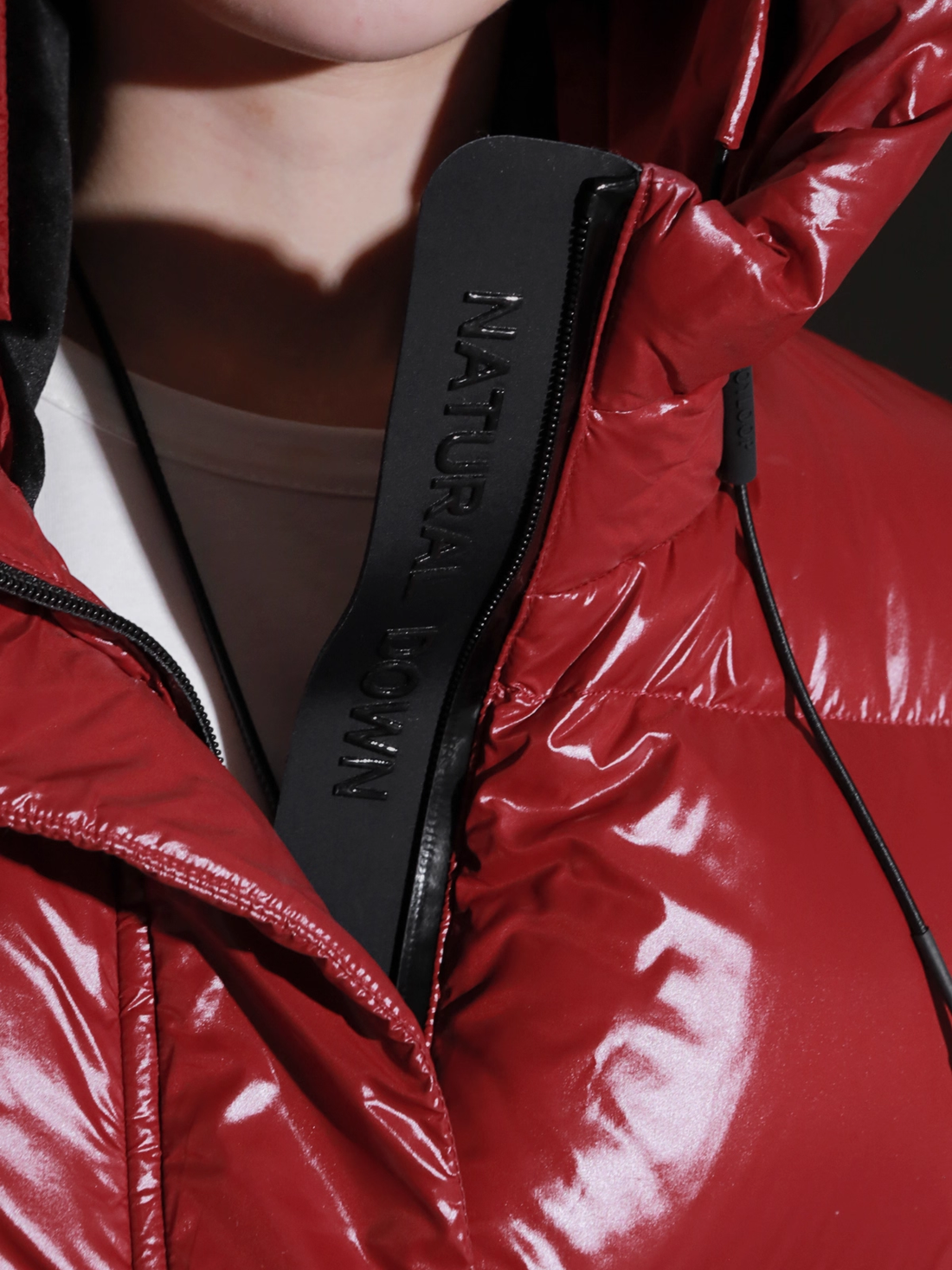 Glossy Hooded Down Jacket for Women | Water-Repellent Windproof Insulated Short Puffer Coat