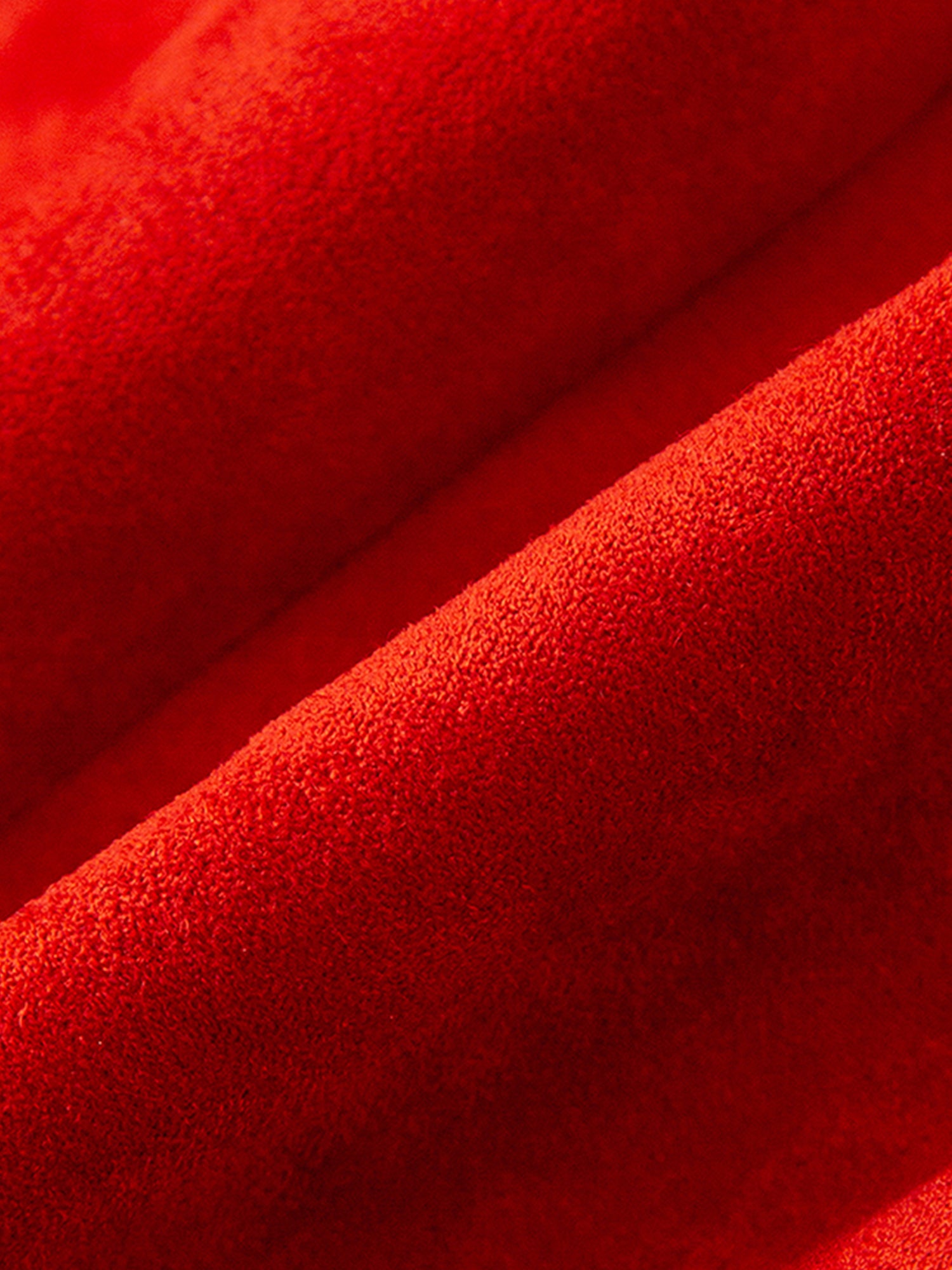 Red Christmas Party Satin Shirt with Teardrop Sequin Embellishments