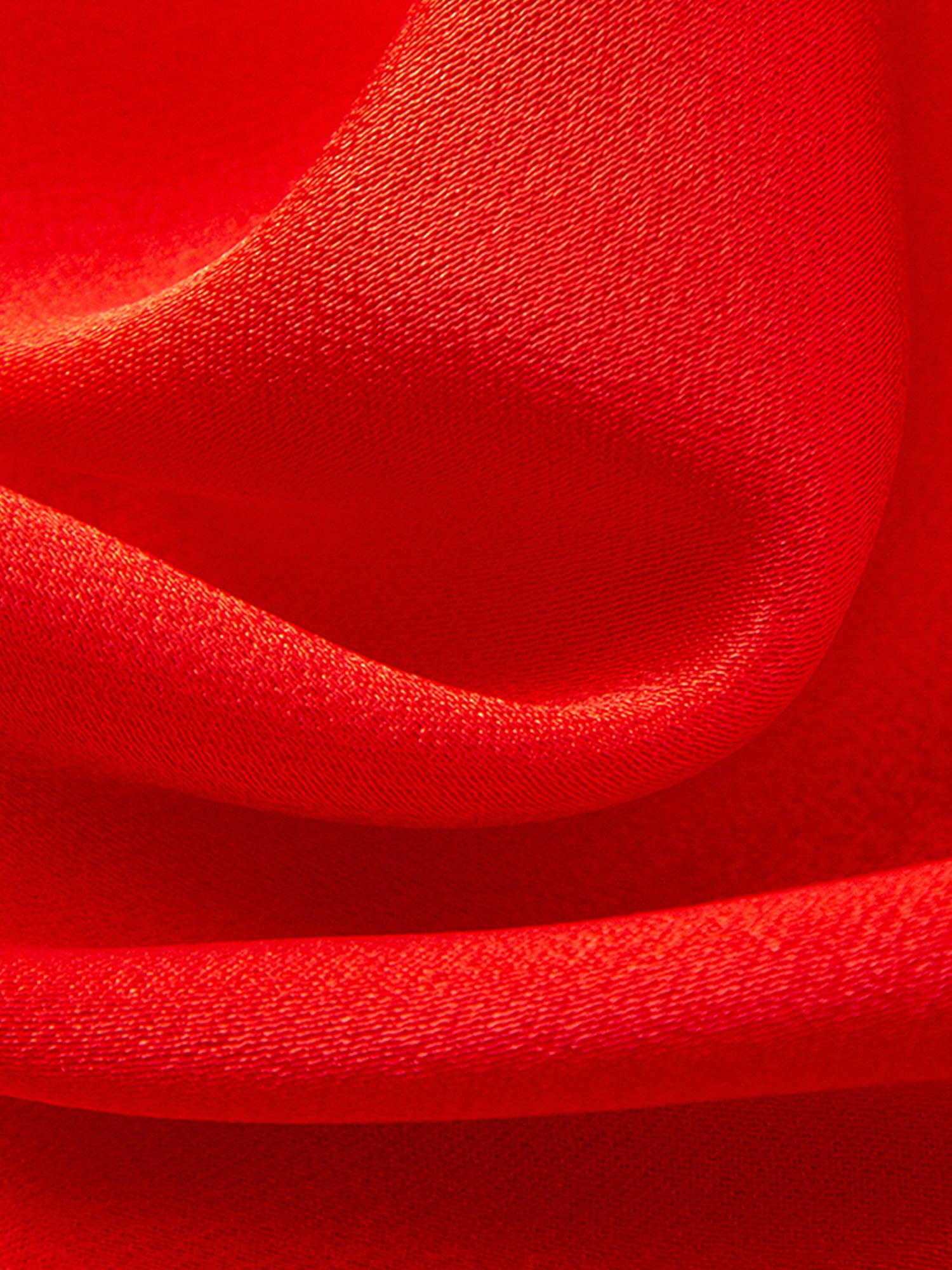 Red Christmas Party Satin Shirt with Teardrop Sequin Embellishments