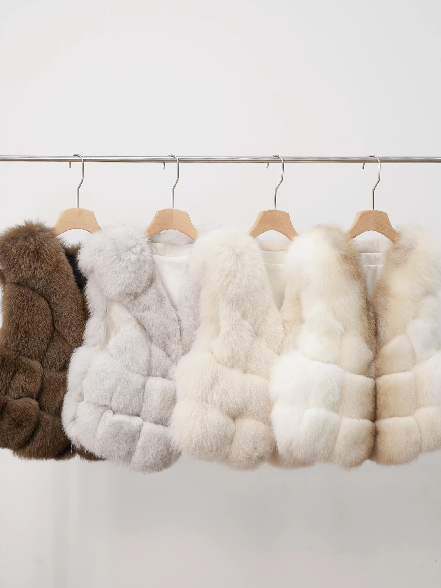 Women’s Fox Fur Vest | Short Winter Gilet Inspired by Finnish Saga Furs Design