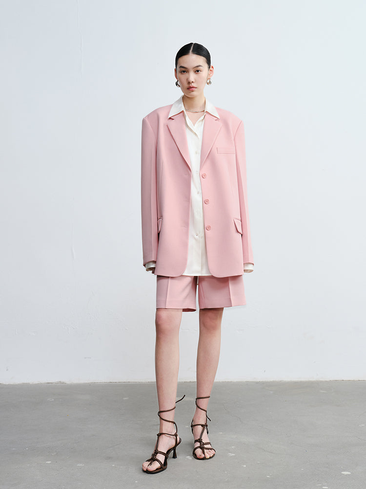 Original Rose Print Blouse | Elegant Loose-Fit Commuter Shirt in Fluid Acetate Fabric