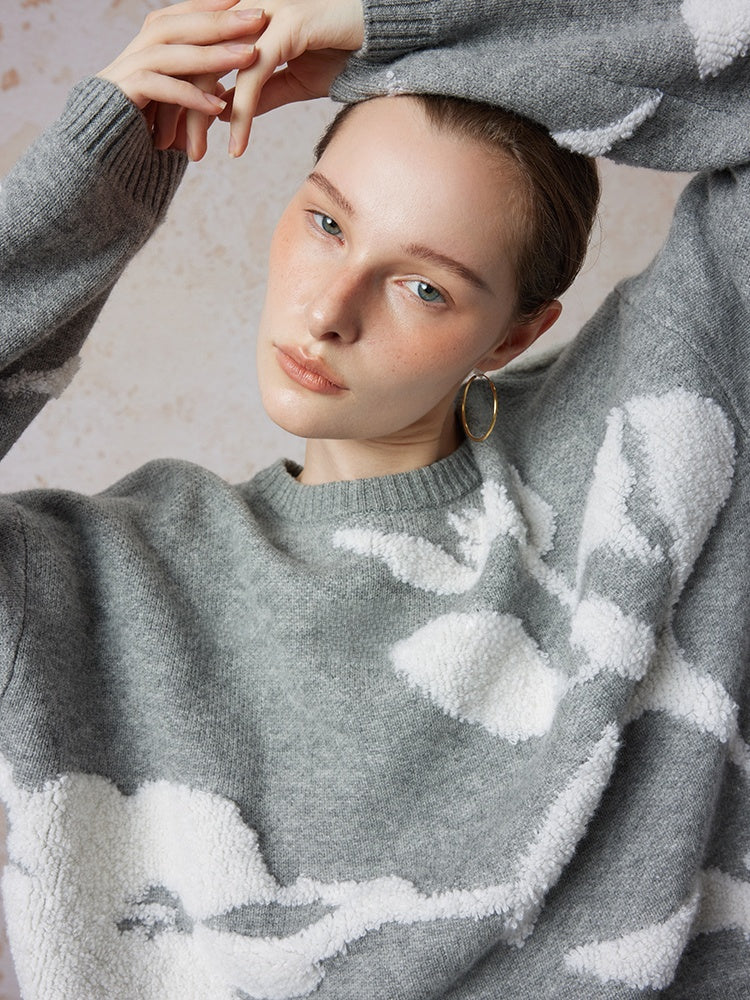 Designer Niche Wool Pullover | Loose-Fit Minimalist Sweater with Lazy Chic Style
