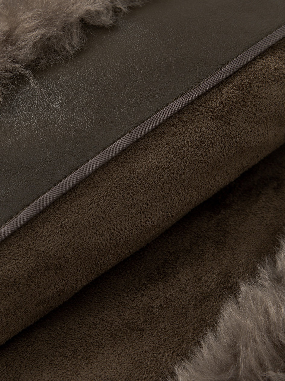 Eco-Faux Fur V-Neck Vest – Classic Straight Cut Warm & Luxurious Texture