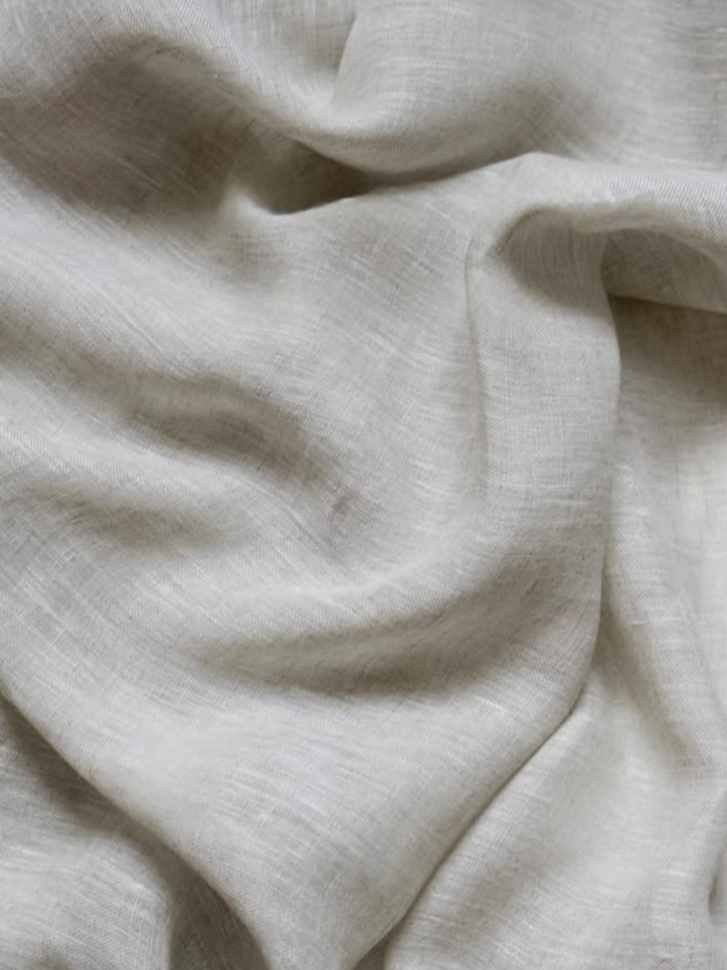 White Linen Long-Sleeve Shirt – 100% Pure Flax, Breathable & Timeless