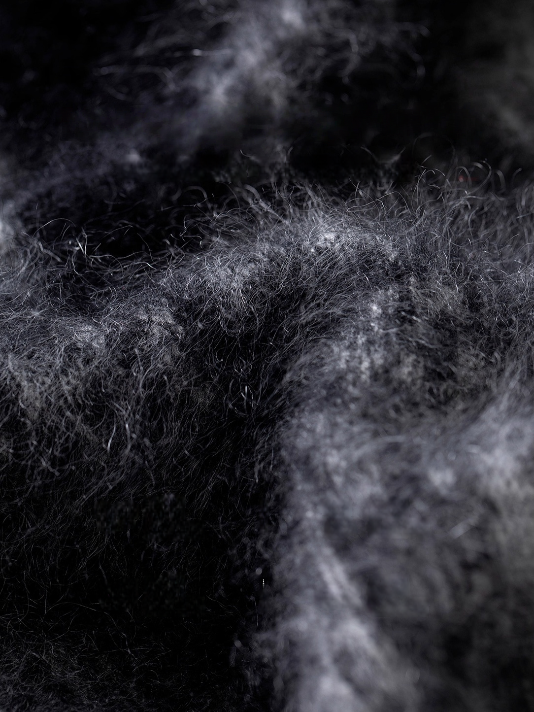 Gradient Two-Tone Brushed Knit Sweater for Women | Wool-Cashmere Blend Textured Jacquard Pullover