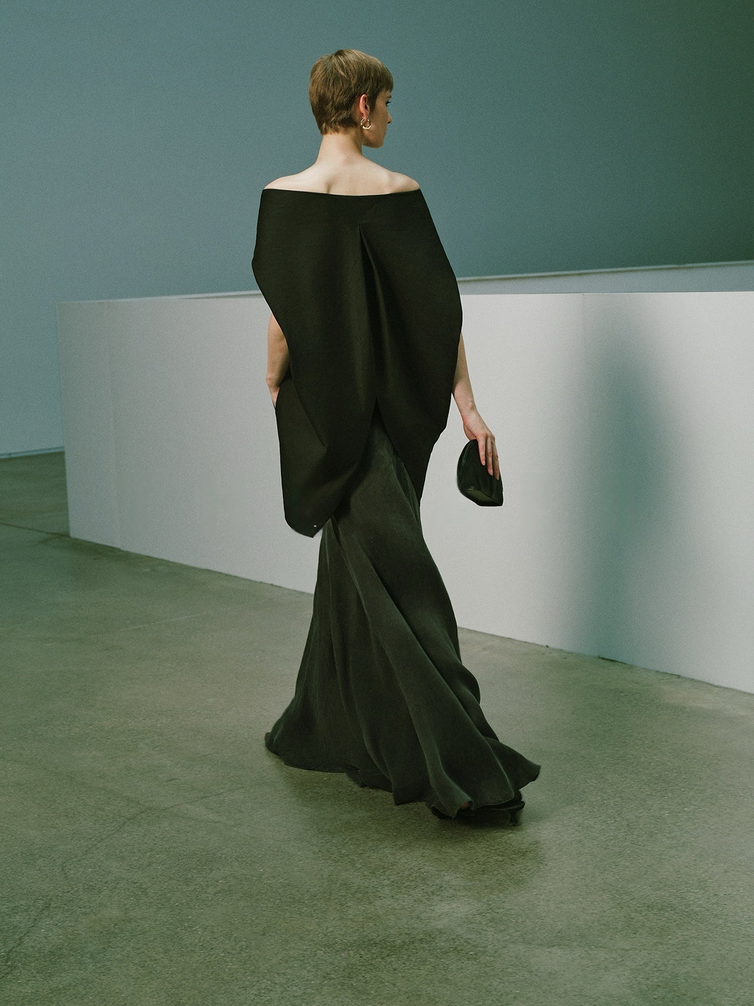 Matte Velvet-Like Copper Ammonia Fish Tail Midi Skirt - Soft Washed Comfort for All-Day Wear