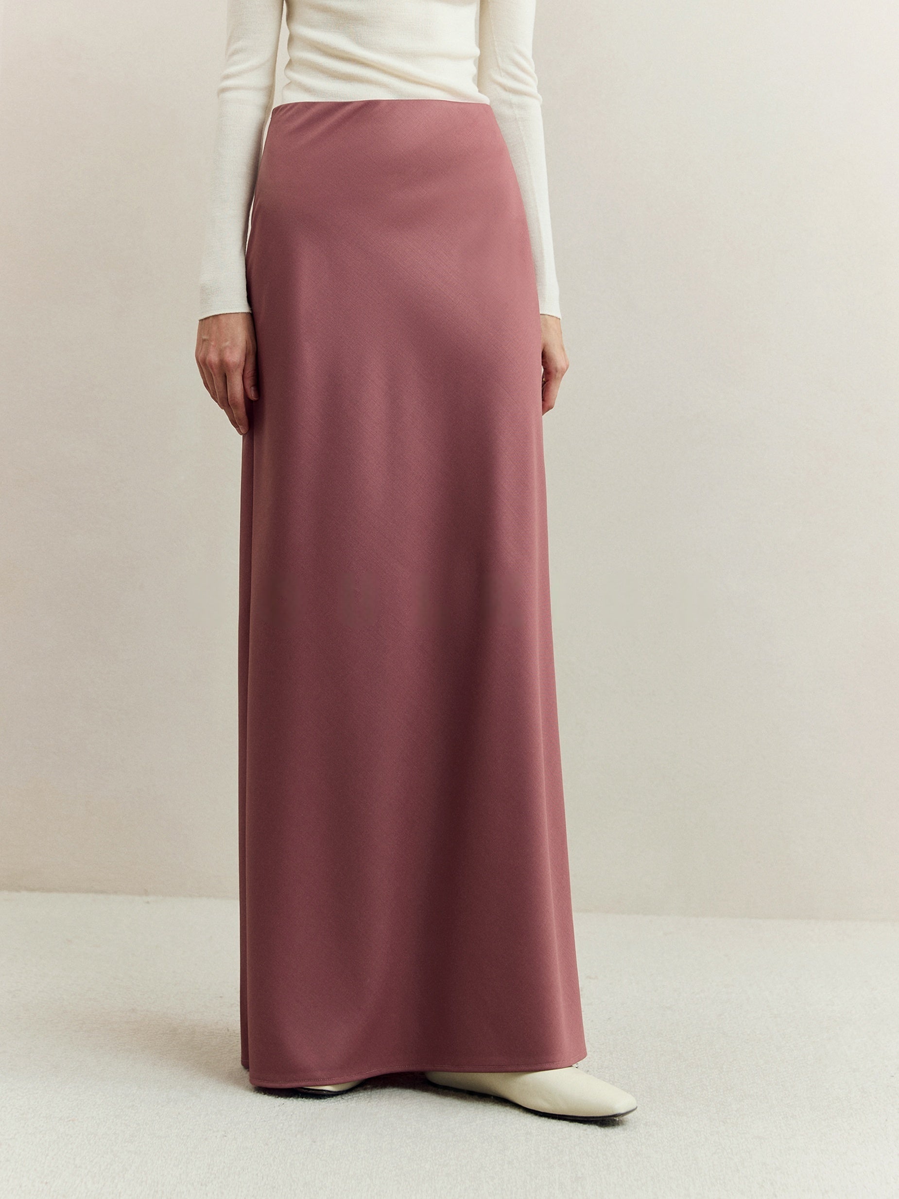 Japanese Washable 90S Fine Merino Wool Pencil Skirt | Elegant High-End Fishtail Hem Midi Skirt