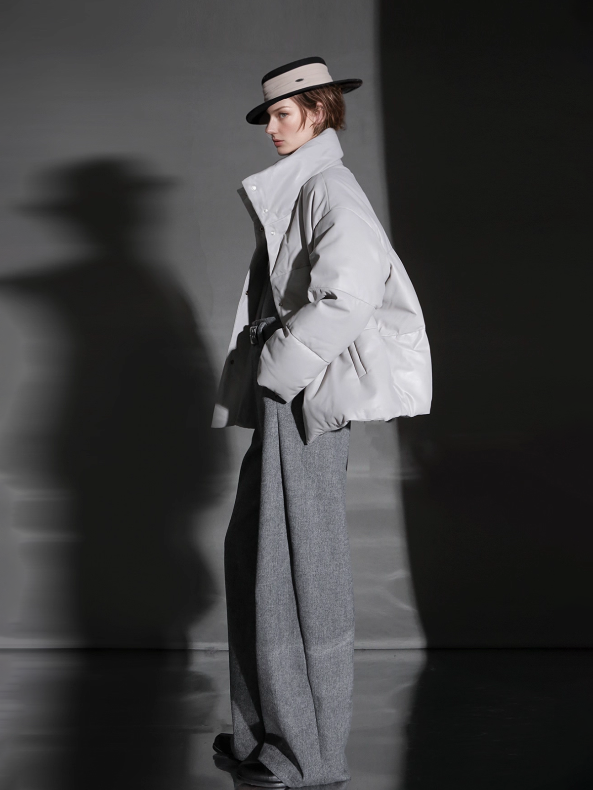 Women’s Genuine Sheepskin Down Jacket | Stand Collar White Goose Down Leather Coat for Fall and Winter