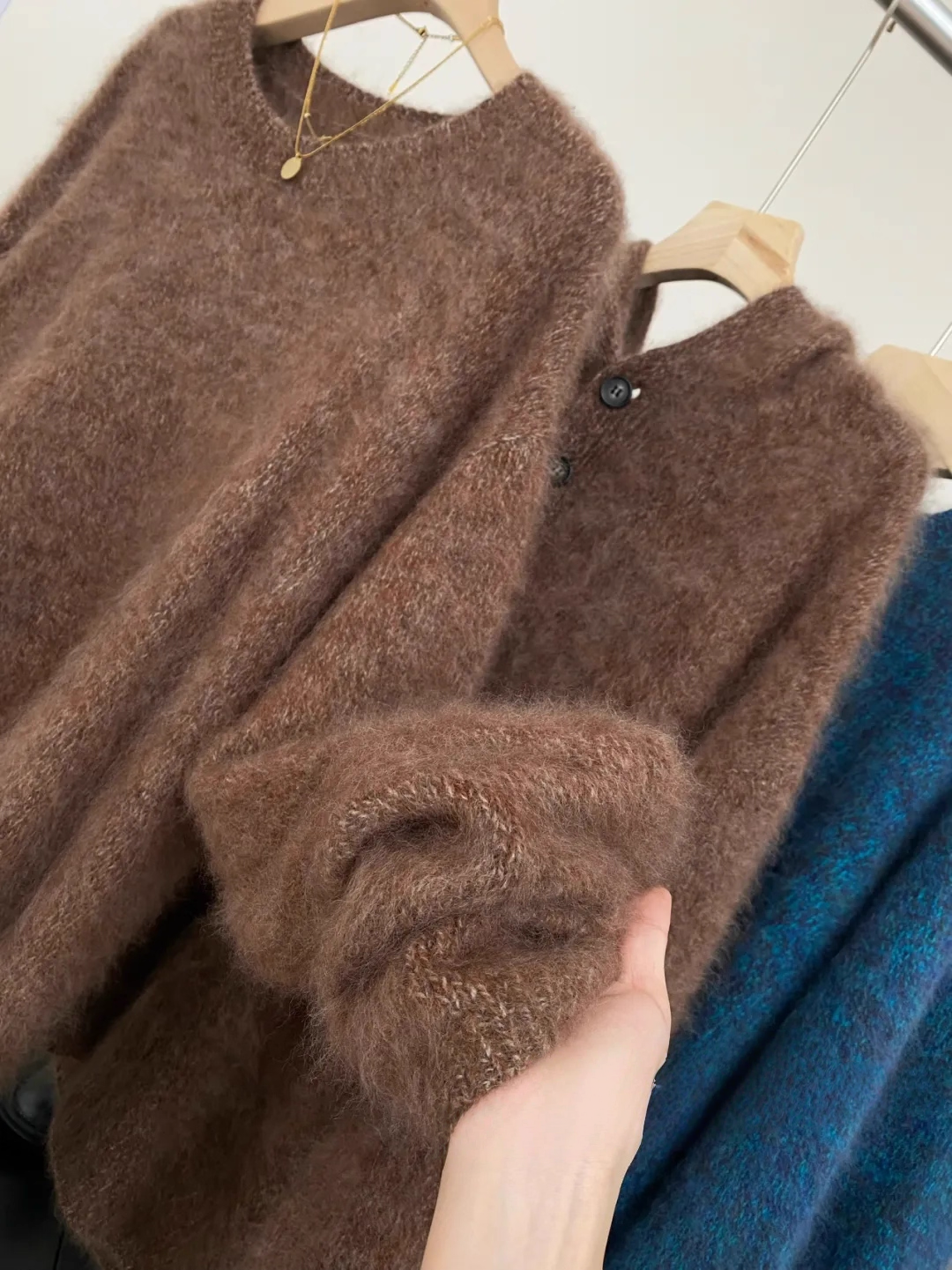 Women’s 100% Wool Hooded Sweater | Soft Brushed Knit Pullover with Loose Relaxed Fit for Winter