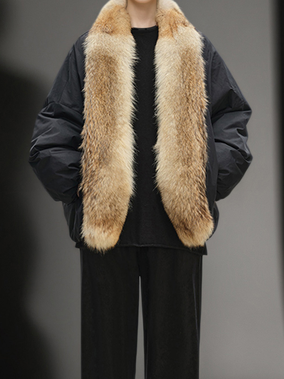 Hungarian White Goose Down Parka with Detachable Fur Trim (Raccoon/Fox) – Snow Mountain Style Winter Coat