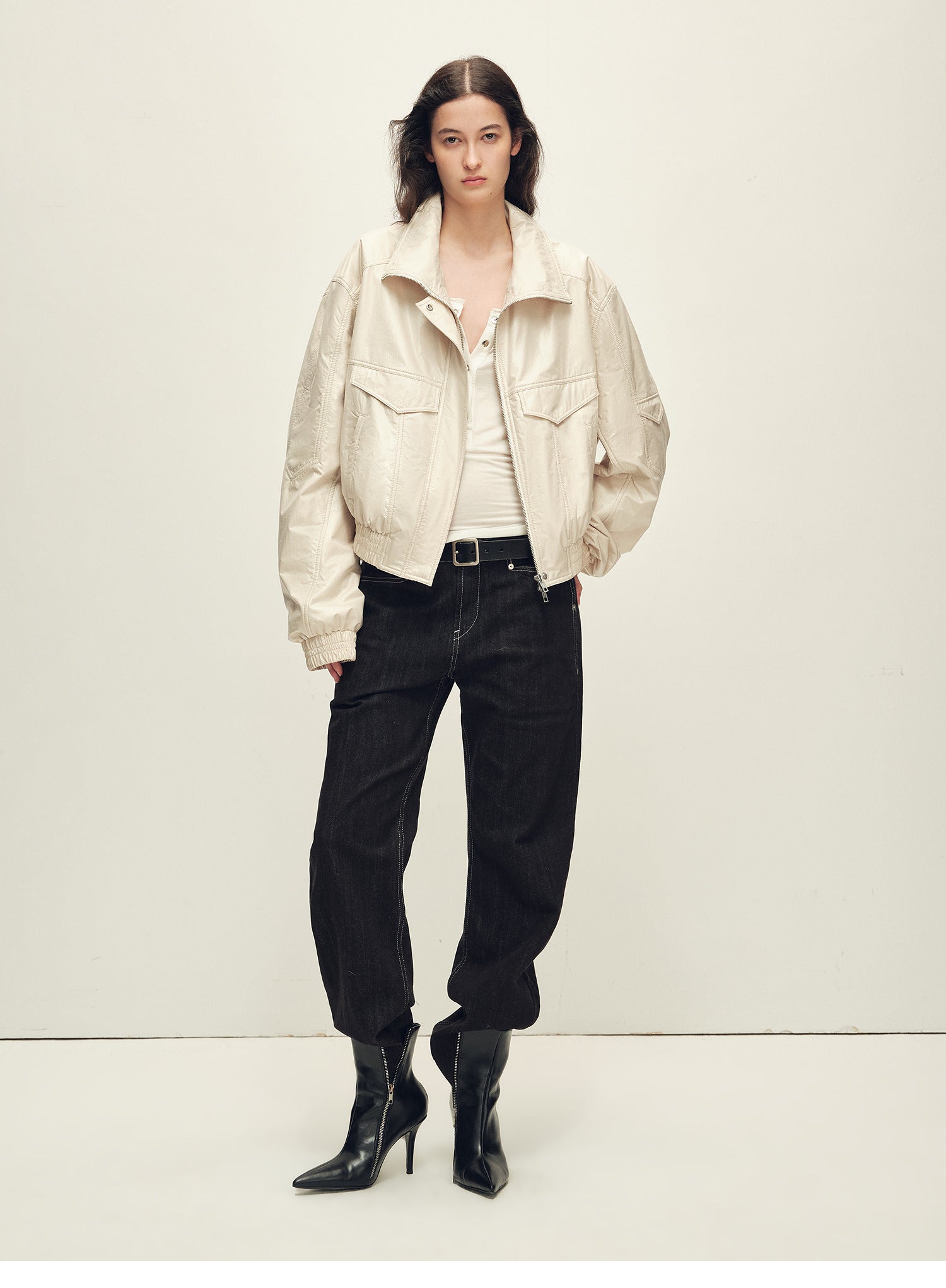 Detachable Shearling Collar 90% White Goose Down Parka – Winter Faux Fur Trim Coat for Women