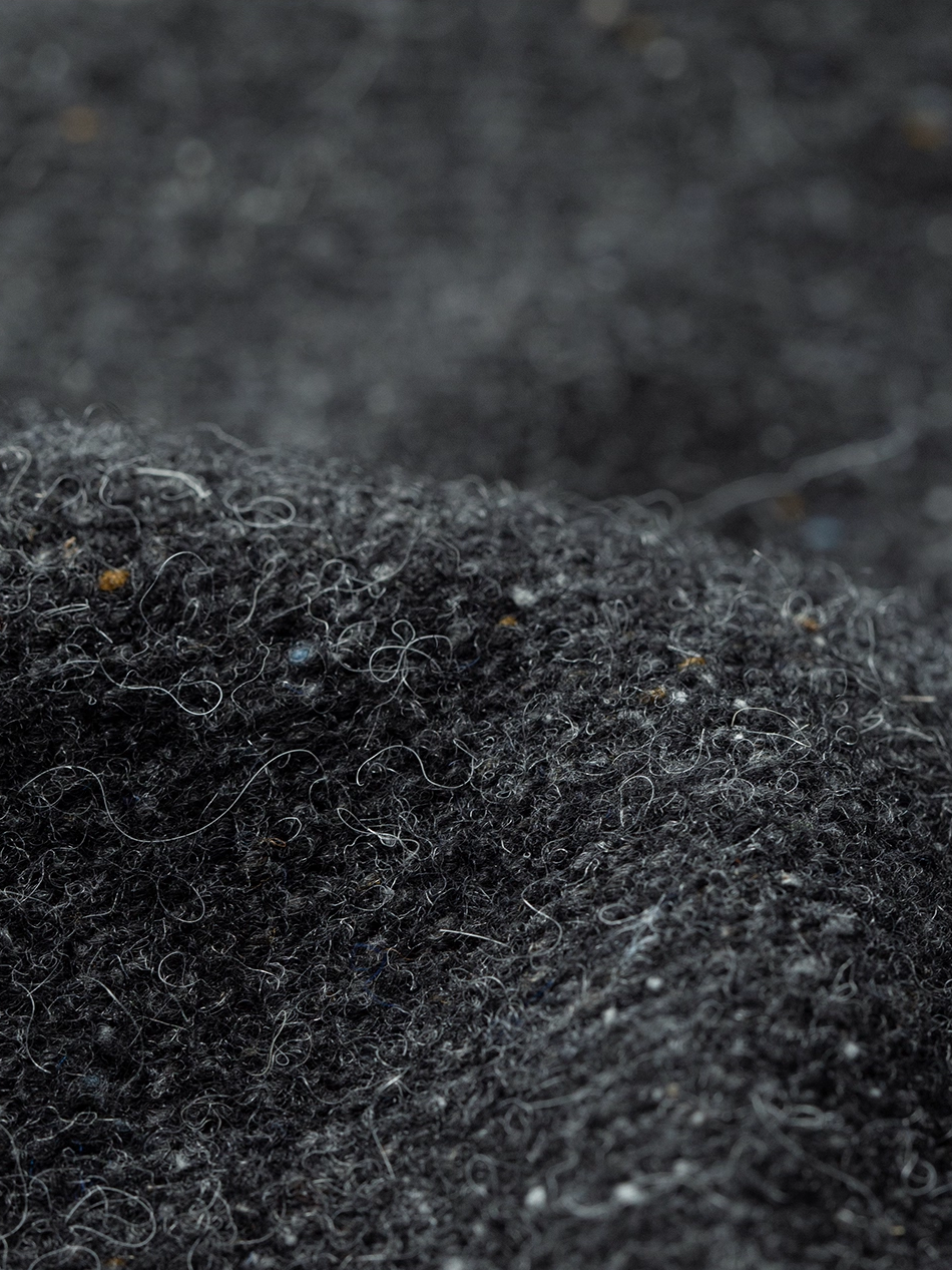 Australian Wool Blend Beaded Pencil Skirt – Hand-Embellished, Custom-Dyed Brown Woolen Midi Skirt