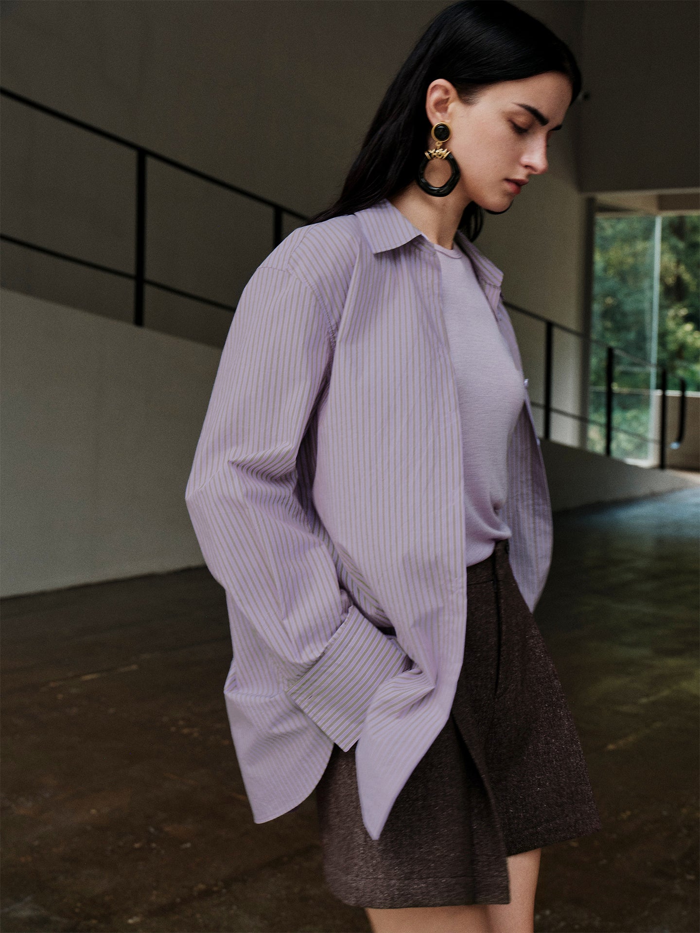 Trendy Soft-Dry Cotton Yarn-Dyed Relaxed Stripe Shirt