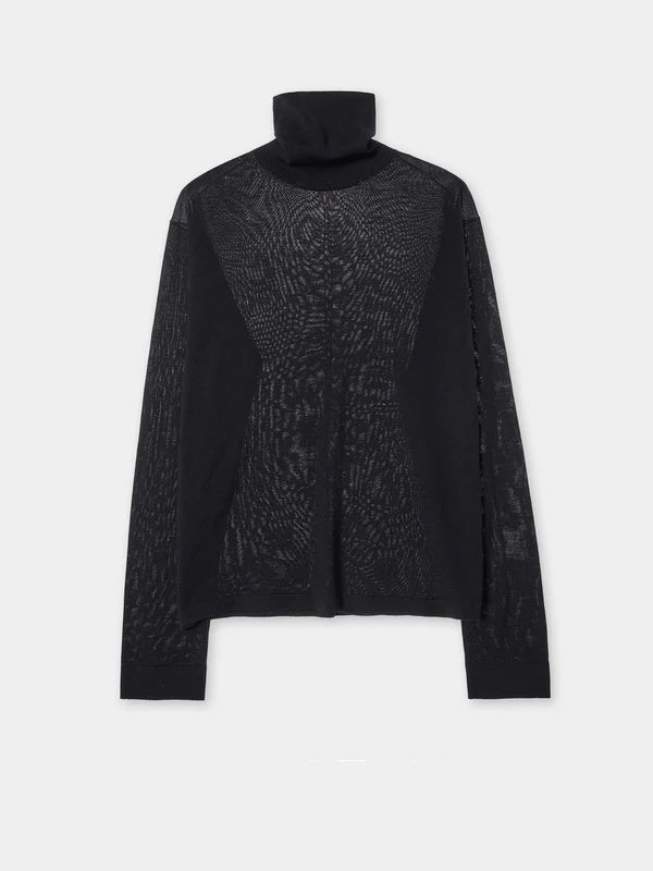 Women’s Heavyweight Pure Wool Turtleneck Sweater | Biella Superfine Merino, Relaxed Quiet-Luxury Fit