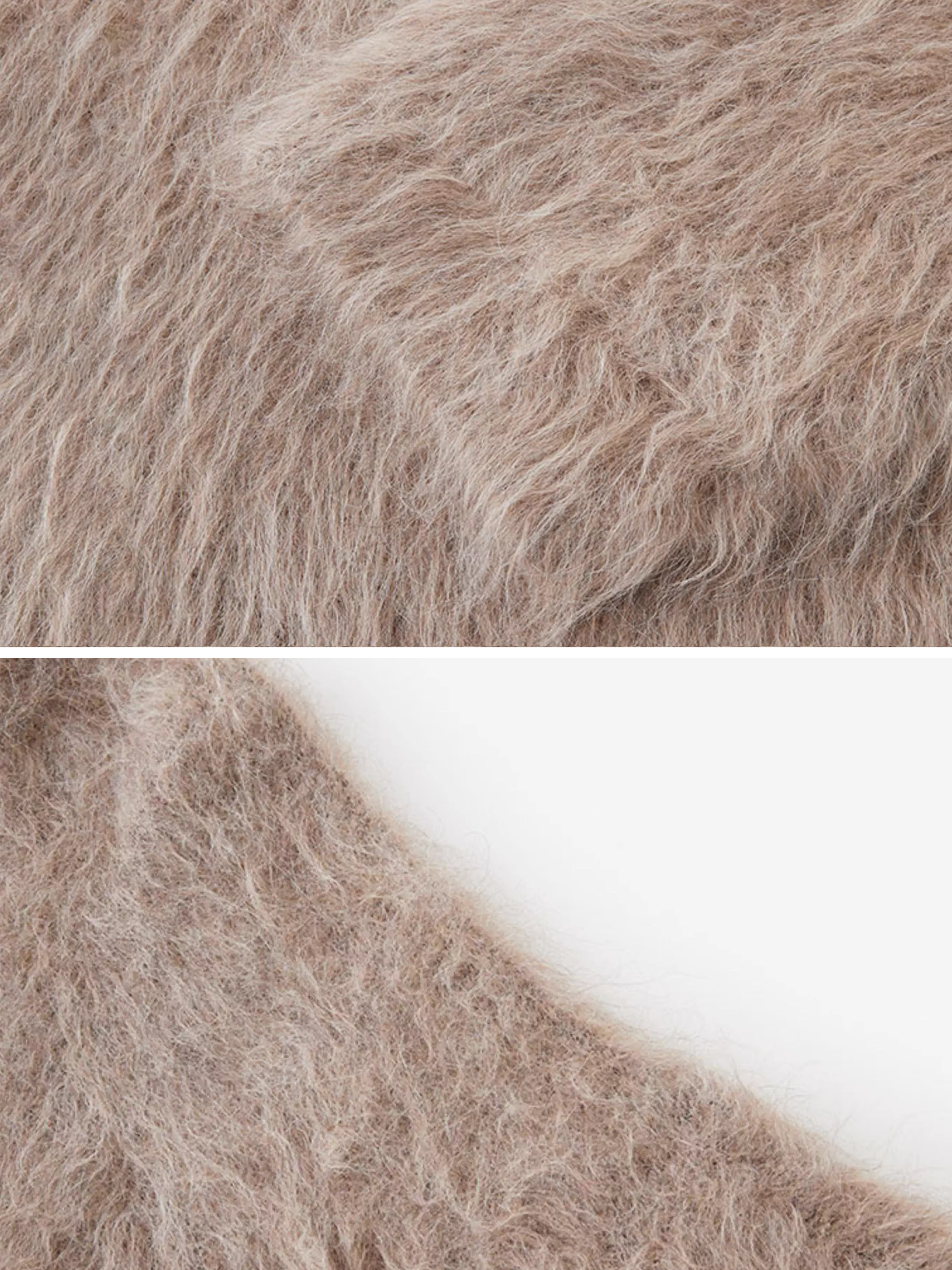 Alpaca-Blend Brushed Knit Sweater for Women | Soft Fuzzy Relaxed-Fit Pullover