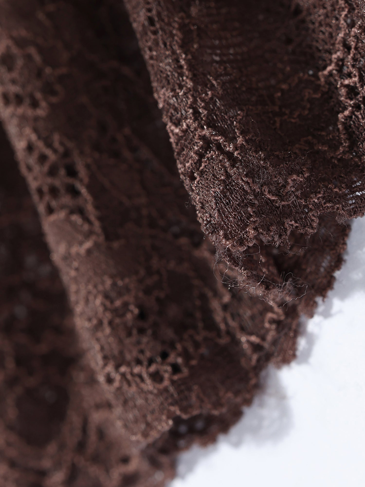 Soft Glow Silk Velvet Top – Eyelash Lace Trim, Tie-Neck Detail, Loose Fit Bell Sleeves